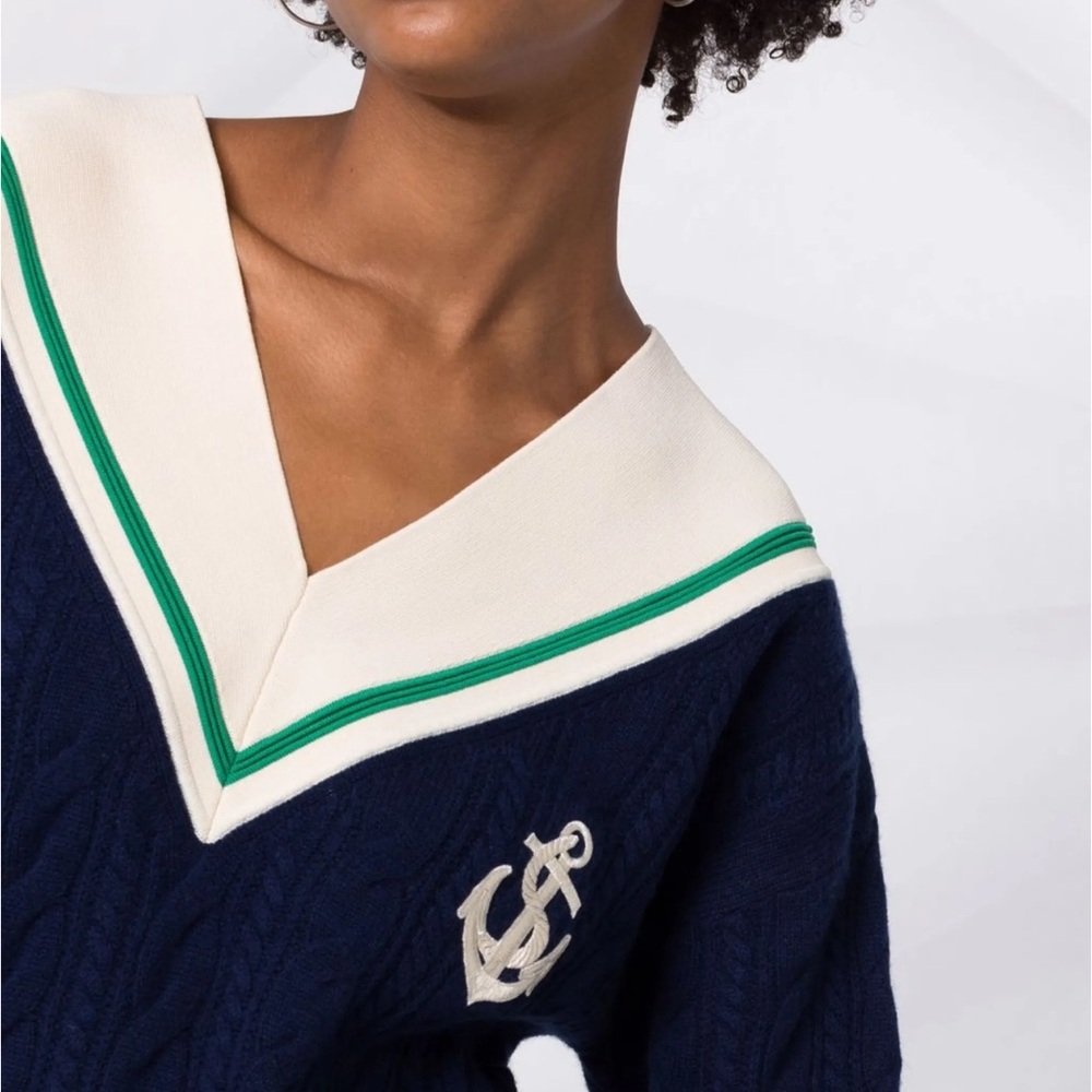 Sandro Guilhem Cable Knit Jumper Size 2 - Picture 2 of 7